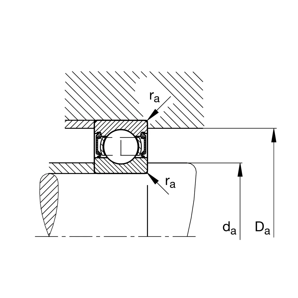 INOX ball bearings (FAG) FAG S6001-2RSR 12×28×8 mm (3/3)