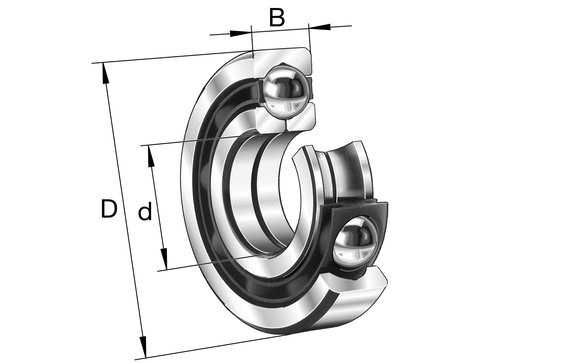 Four point contact bearings (FAG) QJ211-XL-TVP