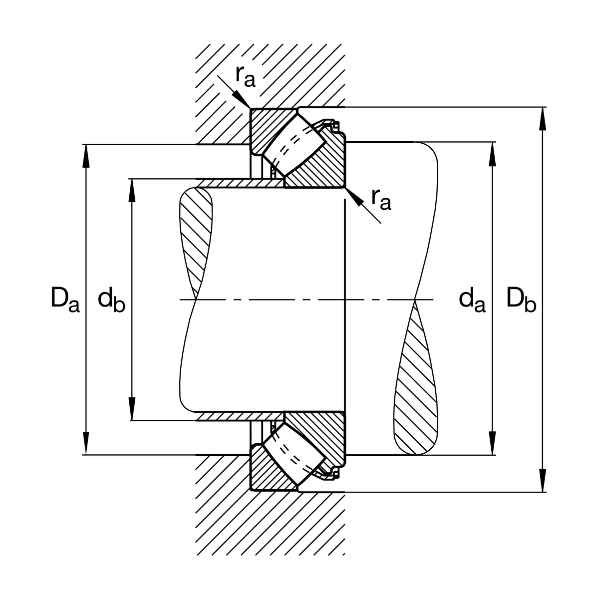 Axial spherical roller bearings (FAG) FAG 29332-E1-XL 160×270×67 mm (3/4)