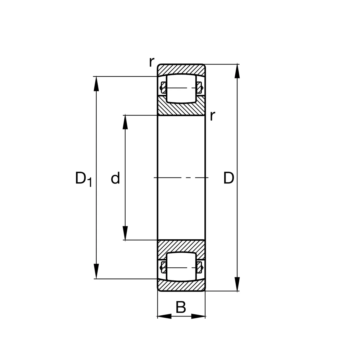 Barrel roller bearings (FAG) FAG 20316-MB 80×170×39 mm (2/3)