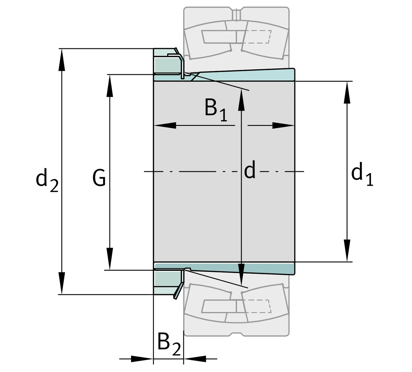 Adapter sleeves (FAG) FAG H206 25×45×27 mm (2/2)