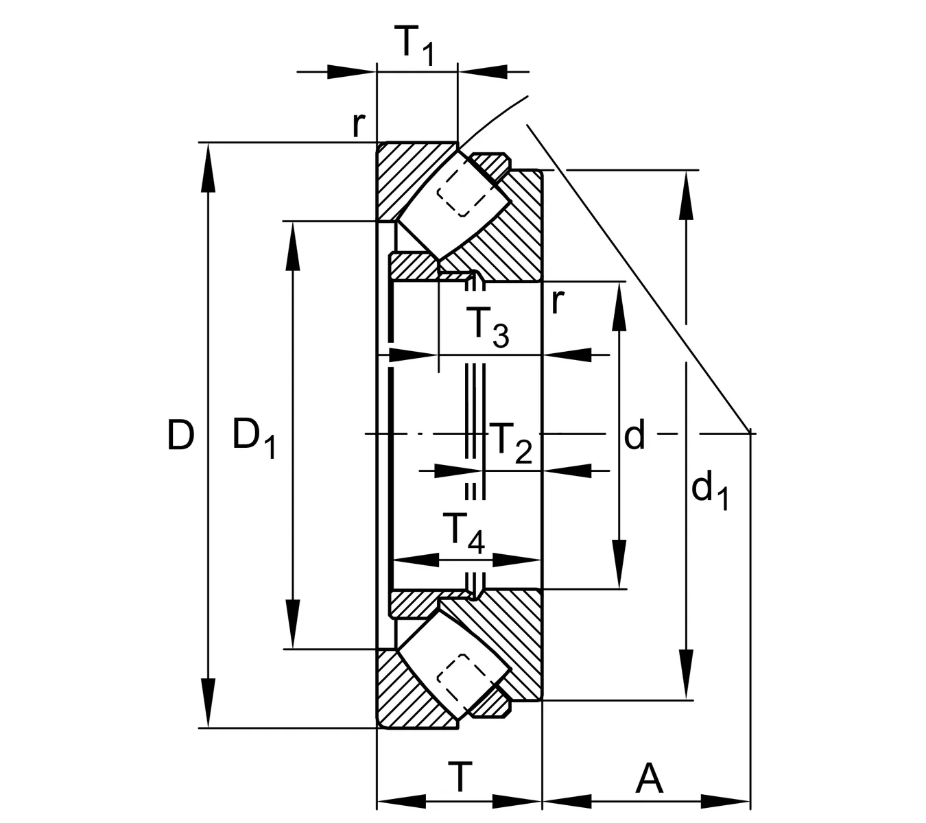 Axial spherical roller bearings (FAG) FAG 29252-E1-MB 260×360×60 mm (2/3)