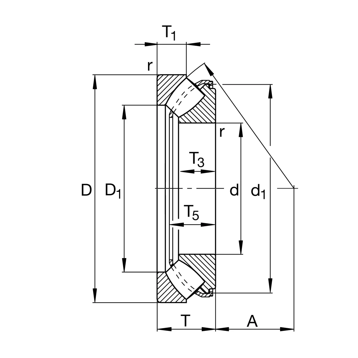 Axial spherical roller bearings (FAG) FAG 29340-E1-XL 200×340×85 mm (2/4)